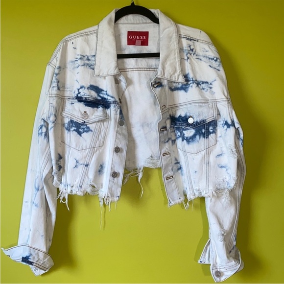 Jackets & Blazers - GUESS Denim Distressed Jacket